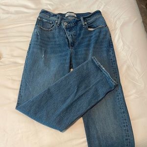 abercrombie jeans- cross over waist size 26. no holes